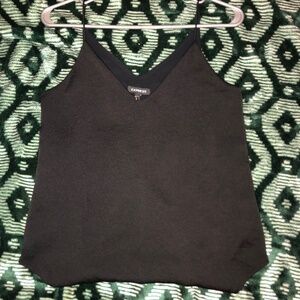 Express luxury thin strap black basic tank top